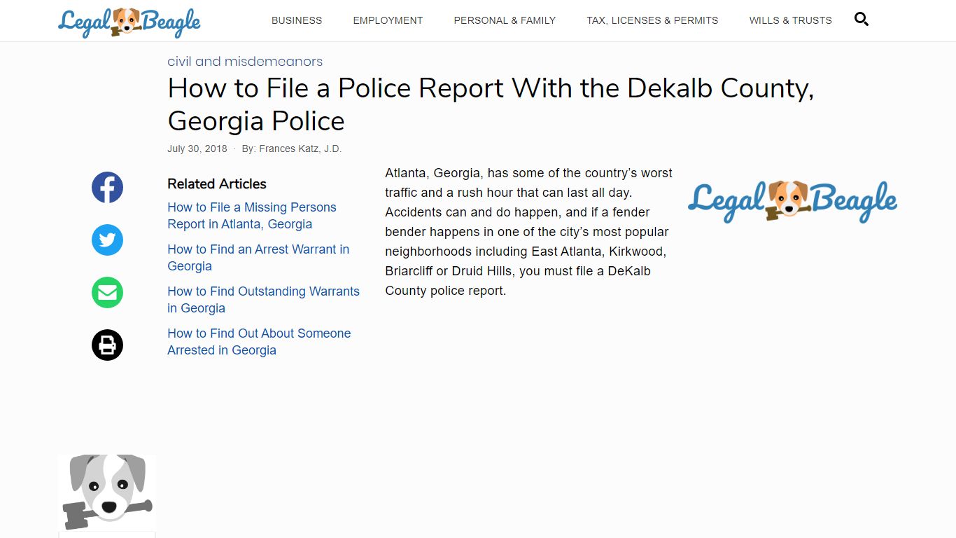 How to File a Police Report With the Dekalb County, Georgia Police ...